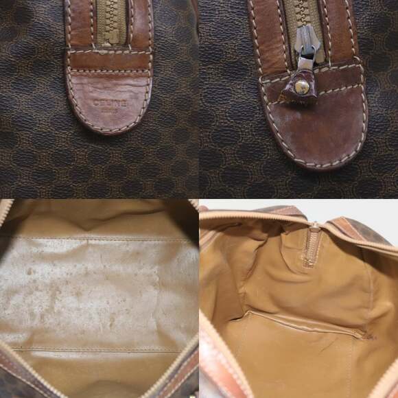 CELINE Macadam Canvas Boston Bag Pvc Brown - Picture 11 of 12